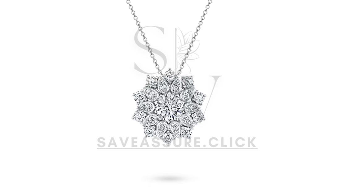 Harry Winston Diamond Cluster Pendant